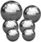 Silberkugeln, Edelstahl -Blickkugel, 6pcs Silberkugeln, 2 ＆ 3 ＆ 4 ＆ 6 große glänzende Kugeln, reflektierender Spiegel polierter Gartenkugel für Home Garden Tond Ornament, große glänzende Kugeln