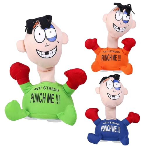 Genikeer Zappelpuppenspielzeuge - Stoffpuppe Stress, Figur Mit Saugnäpfen An Der Unterseite, Etwas Entspannendes Puppenspielzeug, Zum Abbau Von Stress, Wut Und Aggressionen