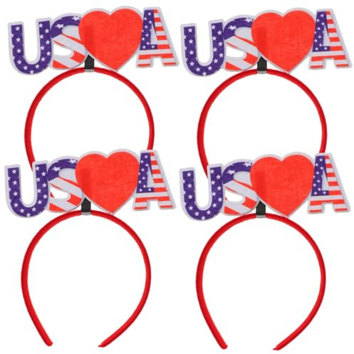 TOYANDONA 4stücke Teiliges Patriotische Haarband Für Unabhängigkeitstag Flaggen Stirnbänder Für Und Haardekoration Für Partys Und Feiern