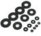 50 Piezas Arandelas de plastico, Nylon Arandela,Arandelas para Bisagras de Puertas,15 x 10.2 x 1mm x 25pcs & 15 x 10.2 x 2mm x 25pcs (Blanco)
