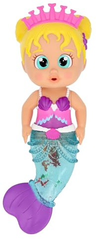 Bloopies Shimmer Mermaids Ellen Meerjungfrau Wasserspielzeug mit funkelndem Schwanz voller Anhänger Wasserspritzer Kinder ab 18 Monaten