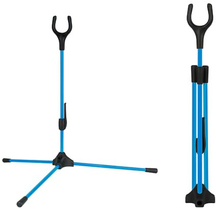 MiOYOOW Bogenständer Bogenschießen, Faltbarer Recurvebogenhalter mit Rutschfester Basis für Compoundbogen Recurvebogen Langbogen Takedown-Bogen