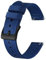 BISONSTRAP Nylon Armband für Herren, Zweiteilige Militär Uhrenarmband, Schnellverschluss, Gebürstete Schnalle, 20mm, Blau (Schwarze Schnalle)