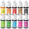 Waysroma Colorante Alimentare 10x10ml, Coloranti Alimentari Liquidi Altamente Concentrato per Dolci, Torte, Macaron, Biscotti, Decorazioni per Torte Colorante per Dolci Senza Glutine Senza Zucchero