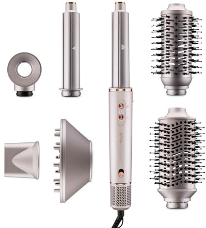 Ufesa Haarstyler Pro Glam Twist 7-in-1 mit Digitalem Brushless-Motor, Coanda-System, Keramikbeschichtung, Ionengenerator und Professionellem Zubehör