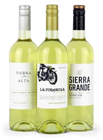 Chilean Sauvignon Blanc Wine Selection – 3 Bottle Set – Crisp Dry White Wine Gift