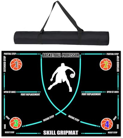 Basketball-Dribbling-Matte – rutschfeste Gummioberfläche, Indoor-Trainingsmatte, stoßdämpfendes, geräuschloses Design, faltbar und langlebig | Heimtraining für Erwachsene, Kinder, Training auf dem Pla