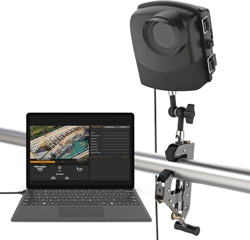 Brinno BCC2000 Plus Baukamera-Bundle – Enthält: Full HD TLC2000 Zeitraffer-Kamera, 9,8 m Verlängerung für Laptop/Tablet, Klemmhalterung & wasserdichtes Gehäuse – 1 Jahr Akku