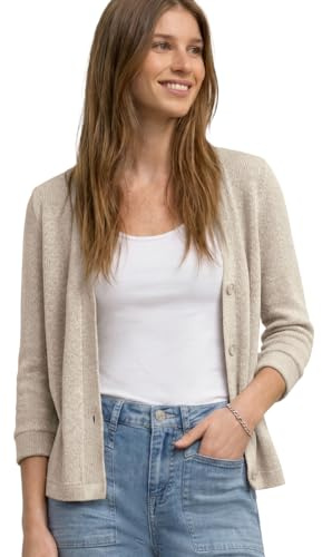 Street One Damen Langarm Jacke im Strick-Look