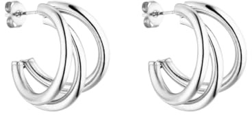 Purelei Eono Ohrringe (Hellsilber) – Damenohrringe aus langlebigem Edelstahl – Hochwertige Ohrringe Damen – 2 cm Durchmesser – Modeschmuck für deinen individuellen Look