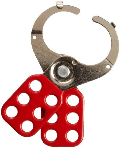 Mordaza de Bloqueo de Acero con Grillete, 40mm x 126.24mm x 5.69mm, Rojo