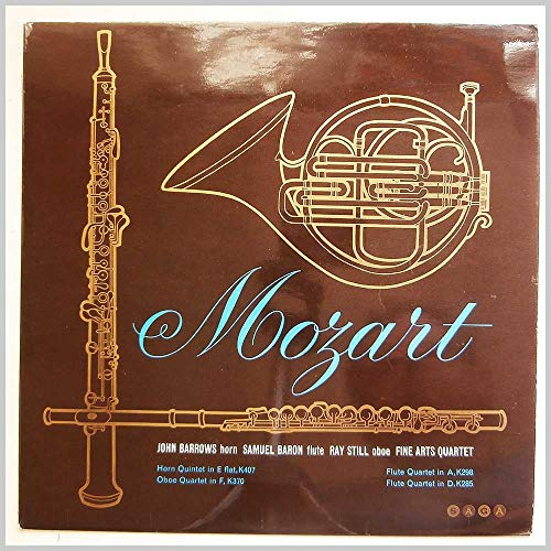 MOZART HORN QUINTET OBOE QUARTET & TWO FLUTE QUARTETS LP (VINYL ALBUM) UK SAGA 1962