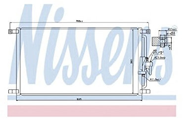 Nissens Air Conditioning Condenser - 940104