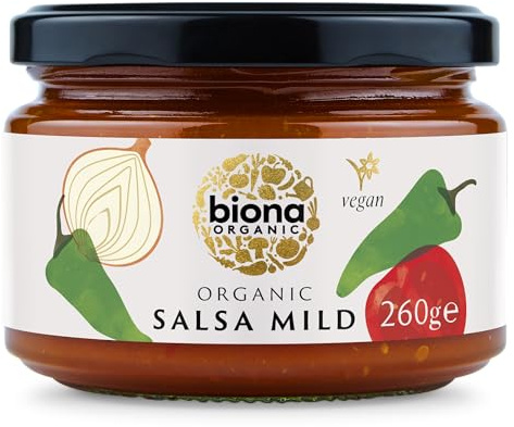 Biona Organic Mild Salsa Dip 260g, Pack of 3 | 100% Organic Ingredients, Mild Tomato and Pepper Flavour, Ideal for Dipping and Nachos, Vegan