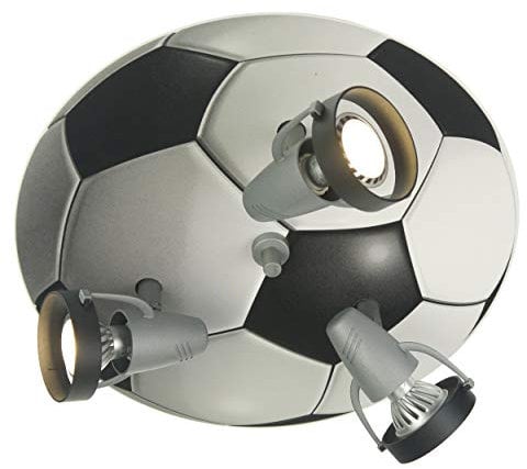 Niermann Standby Strahler Blumenwiese, rosa3 x GU10, max. 35 Watt, Made in Germany, verstellbare Strahler, Spots, Kinderleuchte, Kinderlampe (Fußball)