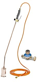 KEMPER - Desherbeur thermique gaz + détendeur propane Tuyau 5m Bruleur 60 mm Propane Brûle herbes Professionnel