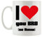 Pixxprint I Love You BRO (no homo) Fun Tasse, ca. 300ml Fassungsvermögen, Keramik Weiß, Spülmaschinenfest
