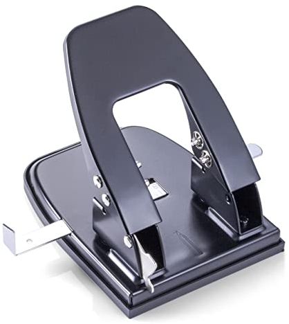 Officemate Perforadora de 2 agujeros, capacidad de 30 hojas, negro (90092)