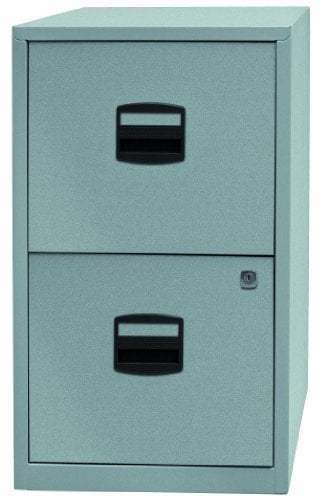 Bisley Home Hängeregistraturschrank PFA, 2 HR-Schubladen, Metall, 355 Silber, 40 x 41.3 x 67.2 cm