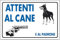 Cartello Attenti al Cane e al Padrone abitazioni 30CMx20CM Cartello Attenti al Cane e al Padrone abitazioni 30CMx20CM