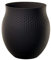 Villeroy und Boch Collier Noir Vase Perle No. 1, 16,5 x 16,5 x 17,5 cm, Premium Porzellan, Schwarz