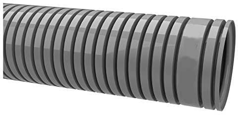 AKS Elektro Wellrohr 10m Ø25mm Wellschlauch Isolierrohr Marderschutz Kabel Schutz Rohr aus biegbarem PVC-U Flammenarm Druck 320 N Brandverhalten V0 Grau