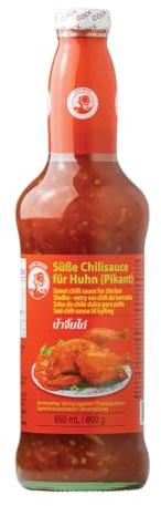 Cock Salsa De Chile Dulce 800 g | Auténtica salsa tailandesa con 16% guindilla, sin potenciadores de sabor ni conservantes, versátil para mojar y cocinar