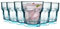 Bormioli Rocco Rock Bar Lounge Ridged Tumbler Glasses Set - 270ml - Bleu - Lot de 6