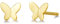 Solide 14 Karat 585 Gelb Gold Ohrstecker Ohrringe Schmetterling Basic Minimalist Echt Schmuck für Damen Mädchen - Größe: 5 * 4 mm