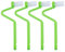 AUEAR, 4 Pack Curved Toilet Brush 8 V Type Plastic Toilet Corner Rim Cleaning Brush Toilet Edge Brush