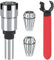1/2 Inch Shank Router Bit Collet Extension Chuck Converter Adapter, Convert 1/2-Inch & 1/4-Inch Shank Bits with ER20 Spring Collet, ER20 M Type Collet Chuck Wrench Spanner -(Pack of 4)