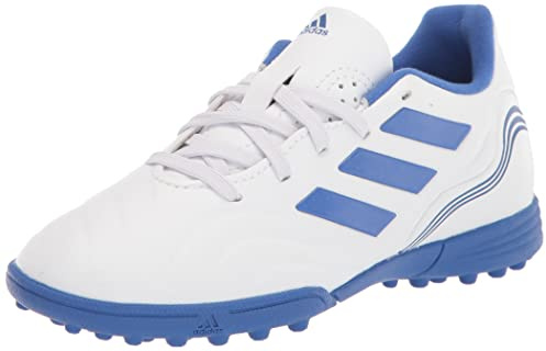 adidas Copa Sense.3 Turf Soccer Shoe, White/Blue/Legacy Indigo, 10.5 US Unisex Little Kid