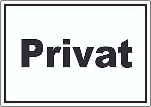 Privat Aufkleber schwarz-weiß A7 (74x105mm)