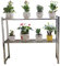 WYFZT Pflanzentreppe Pflanzenständer Blumenständer Blumentöpfe Halter für Innen Außen Garten, Hoch Niedrig Tiered Blumentreppe Blumenbank Pflanzenregal, Edelstahl, breit 30 cm (Size : 60x30x85cm)