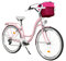 Milord Komfort Fahrrad mit Korb Hollandrad, Damenfahrrad, Citybike, Retro, Vintage, 26 Zoll, Rosa, 7-Gang