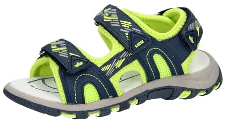 Lico Unisex Kinder Luca V Sandalen, Marine Grau Lemon, 35 EU