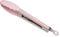 22,9 cm Kochzange mit Silikonspitzen, Edelstahlzange mit Silikon-Gummigriffen, mittlere Größe, Metall-Grillzange mit Verriegelung (rosa)