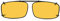 eyekepper 54×34 mm lunettes de soleil à monture métallique avec verres polarisants à clipser, lentille jaune
