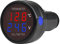 VOKTTA Auto Digitales Voltmeter Thermometer DC 12V 24V 36V, 2 IN 1 Batteriespannung Temperatur Meter Monitor Tester Gauge Anzeige Für Auto Auto LKW Bus(Rot&Blau)