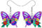 DALANE Acrílico Lindo Pendientes Mariposa Cuelga Gota Primavera Insectos Joyería de Mariposa Regalos para Mujeres Decoración de Niñas (Lila)