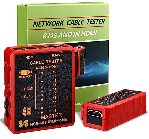 Hiija HDMI Cable Tester Portable High Definition Network Cable Tester Checker