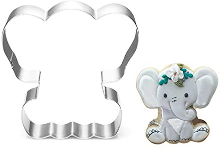 Ausstechform mit Elefantenmotiv, 8,9 cm, Biscui-Ausstechformen, Plätzchen Ausstecher, Fondant-Formen für Babyparty, Geburtstagsparty
