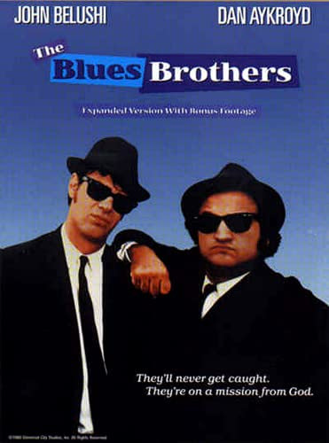 the blues brothers Poster A0 - Filmkunstposter in verschiedenen Größen für Wohn- oder Schlafzimmerideen. Randlose Kultfilmbilder, klassische ikonische 70er, 80er, 90er Jahre, Vintage-Retro-Wanddekora
