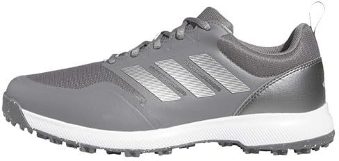 adidas Herren Tech Response SL 3.0 Wide Golf Shoes Golfschuhe, Grey Four/Silver Metallic/Solar Gold, 44 2/3 EU