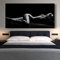 Rumlly Noir et Blanc Portrait Nu Toile Affiches et Gravures Sexy Femmes Endormies Peintures Grand Mur Art Photos pour Chambre 75x150cm Sans Cadre