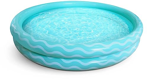 Scoosh Premium Inflatable Swimming Pool, Easy to Inflate Paddling pool for Kids and Adults, Air pump & Repair Patch Included, Waterproof bag provided for Storage (8FT - LINED)