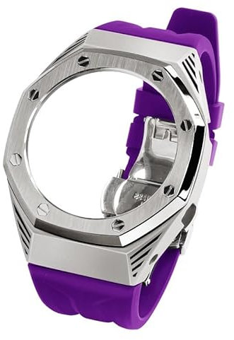 ZEDEVB Für Ga2100 Ga2110 Black Panther Metall Uhrengehäuse Refit Mod Kit GA-2100 Edelstahl Armband Lünette Zubehör, Achat