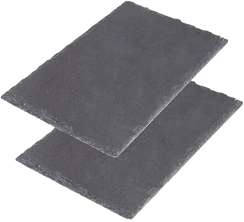 Westmark Naturschiefer-/Servierplatten, 2 Stück, Rechteckig, Fläche: je 30 x 20 cm, Schiefer, Tapas + Friends, 694022E3