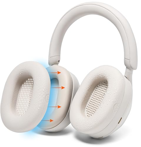 WC SweatZ XM5 - Patented Earpad Sweat Covers for Sony WH1000XM5 by Wicked Cushions | Full 360 Earpad Protection | Sweatproof & Easily Washable | Silver