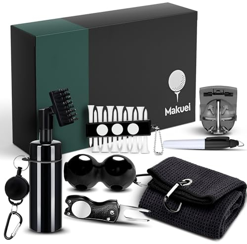 Makuei Accessori da Golf - Gadget da Golf durevoli per Uomini e Donne (6 Strumenti), migliorate Le vostre Prestazioni di Golf Oggi! La Migliore Idea Regalo per i Golfisti!